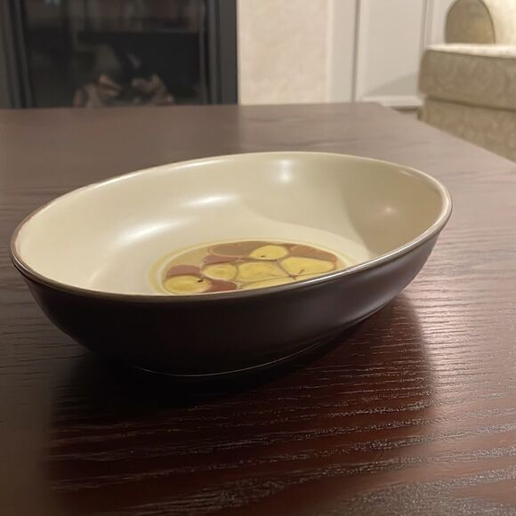 Noritake Folkstone Stoneware Beautiful Oval Serving Dish with Yellow & Terracot… - Picture 4 of 7